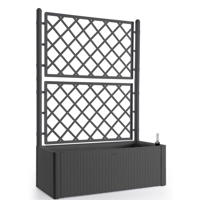 Breakwater Bay Hassan SelfWatering Plastic Planter Box with Trellis